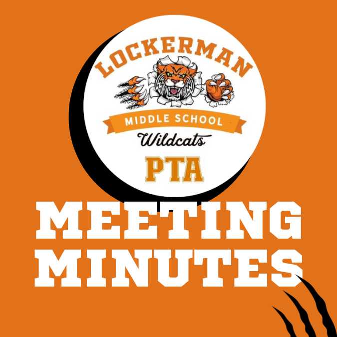 PTA Meeting Minutes (white on orange background)