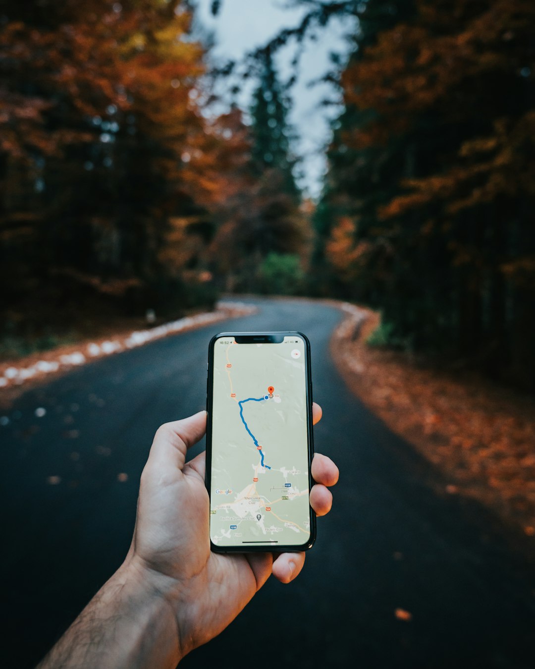 phone with a map on it phone with a map on it