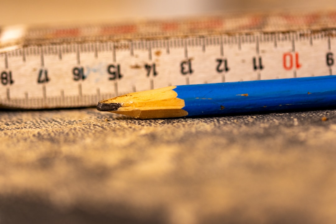 Ruler and pencil