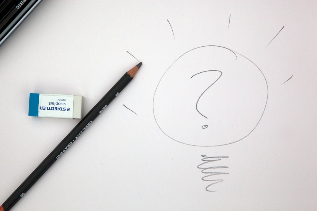 Pencil with a question mark drawn Pencil with a question mark drawn