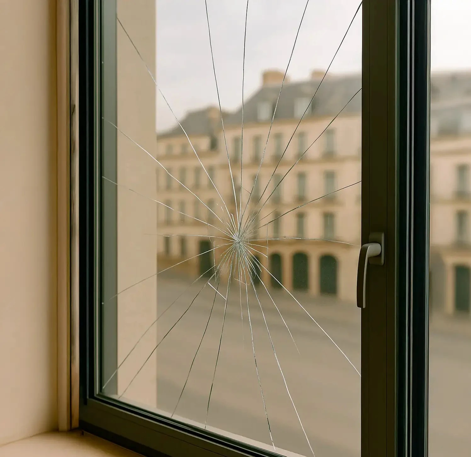Vitre cassée sécurisée par un vitrier à Tours