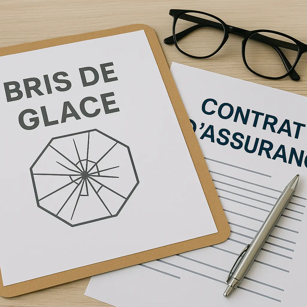 Dossier de bris de glace et contrat d’assurance pour un vitrage cassé à Tours