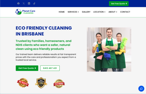 Local Cleaning Business website