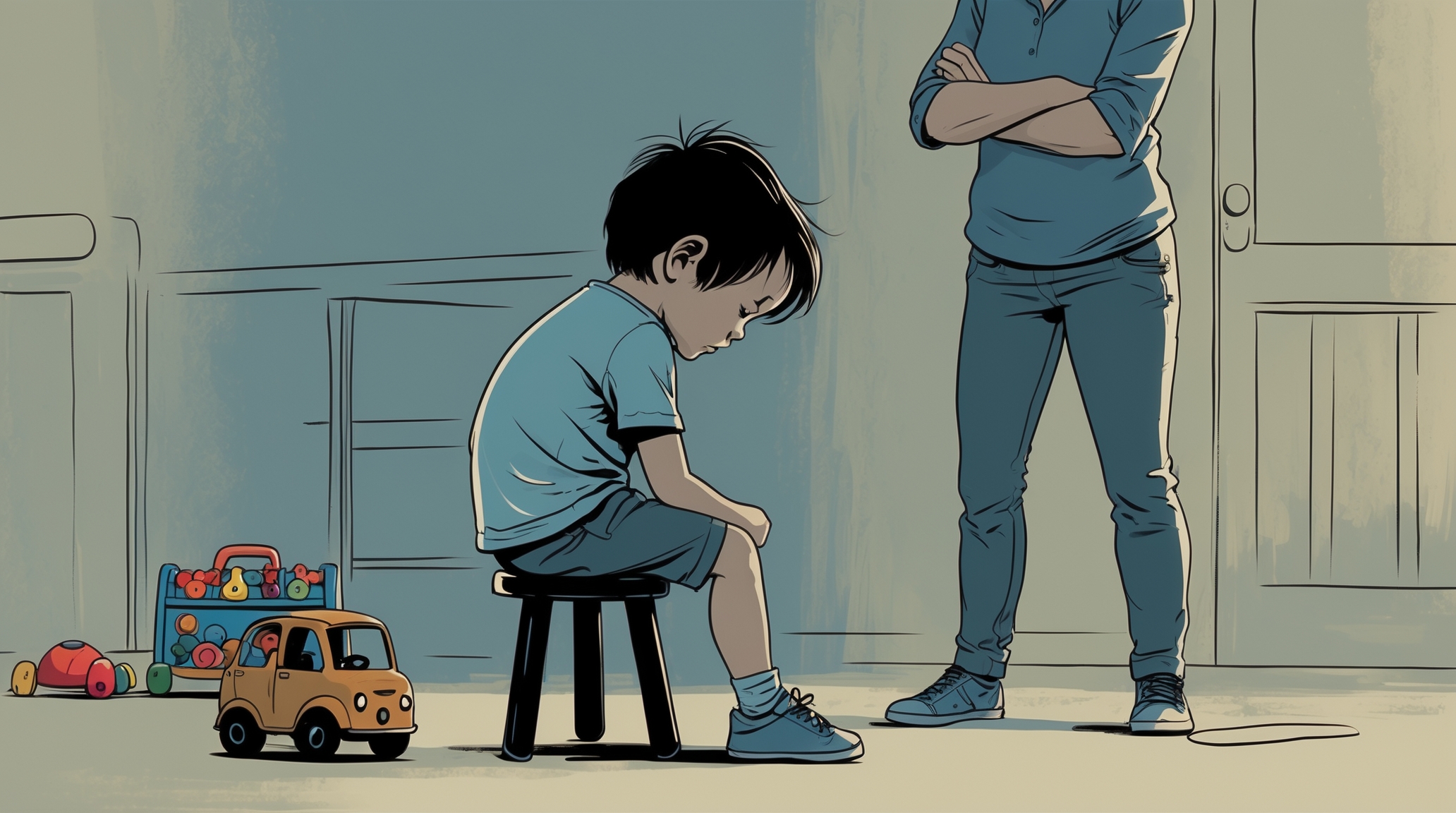 a sad kid