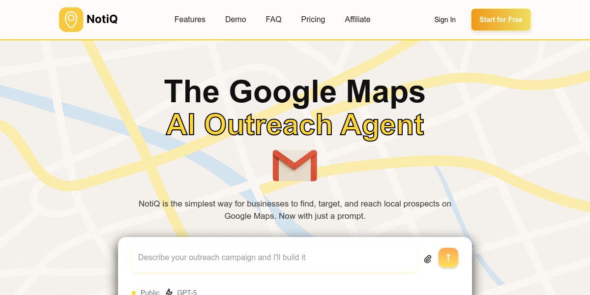 NotiQ Google Maps AI Outreach Tool