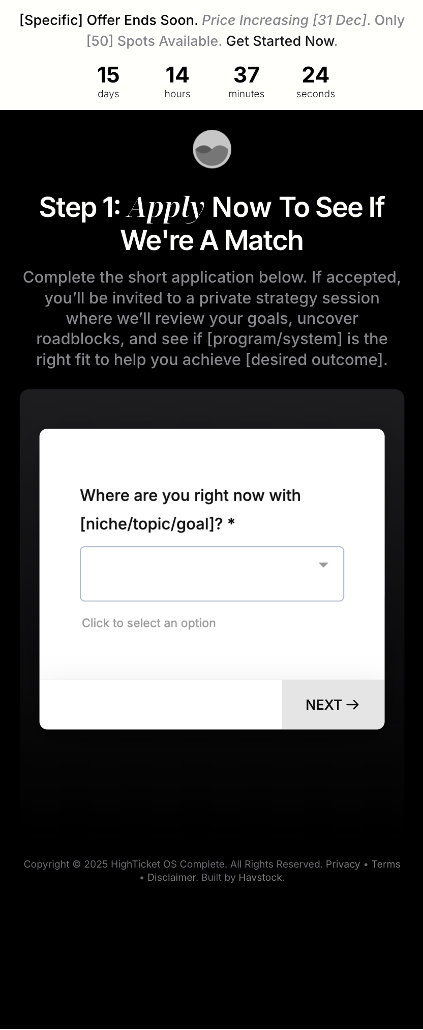 Application page preview