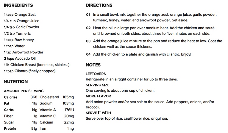 Orange Chicken Recipe