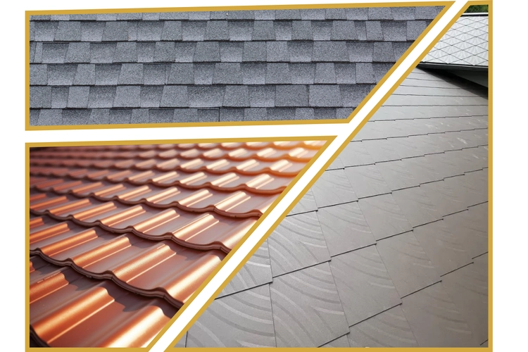 metal shingles, copper shingles, asphalt shingles