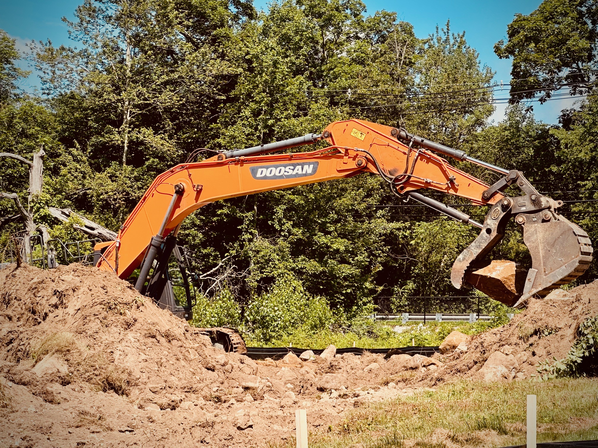 Excavator on site Excavator on site