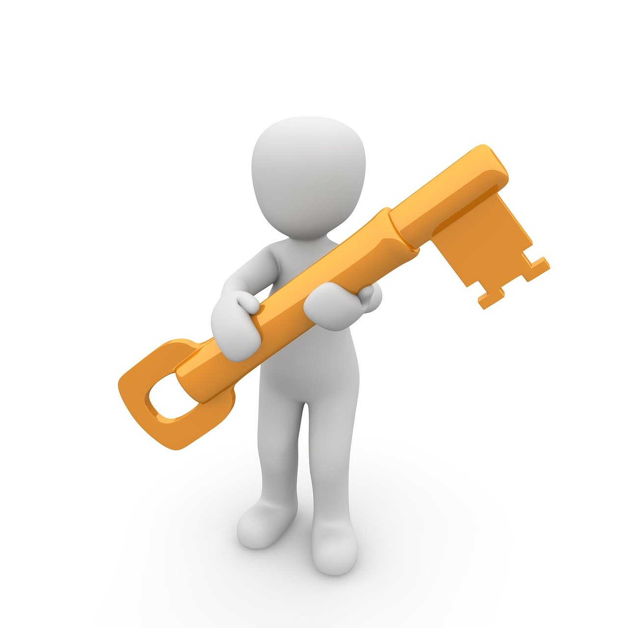 Key to Access, Man holding a Key Key to Access, Man holding a Key