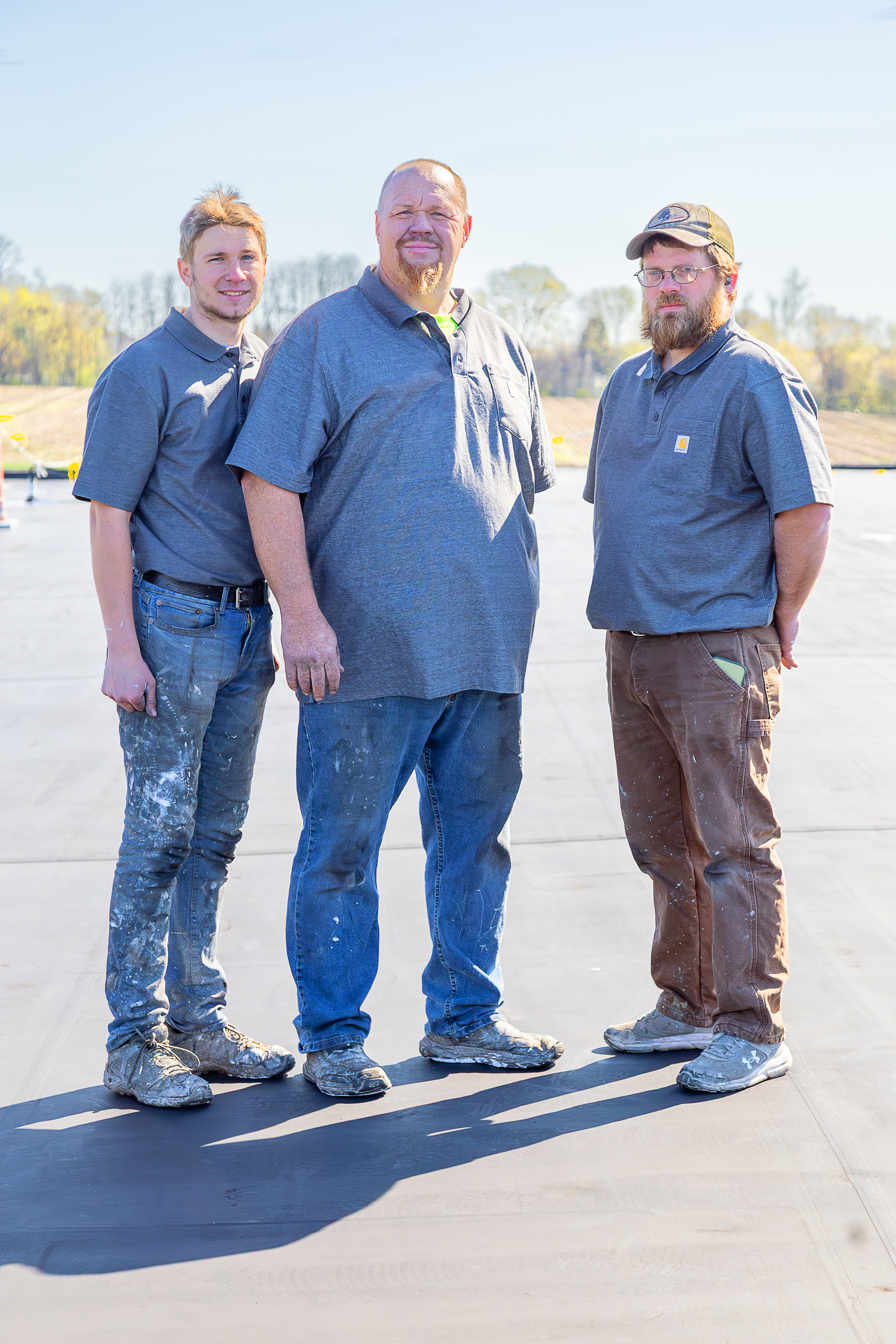 Schultz Roofing team on commercial job site Schultz Roofing team on commercial job site