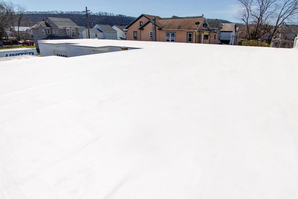 EPDM roof after coating
