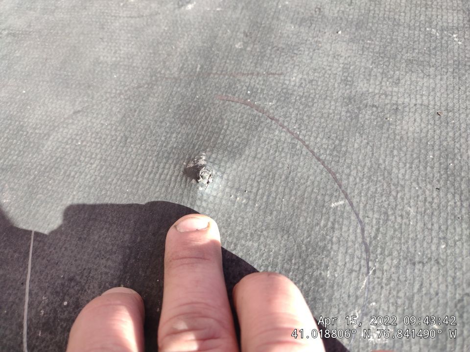 EPDM Roof Puncture Damage