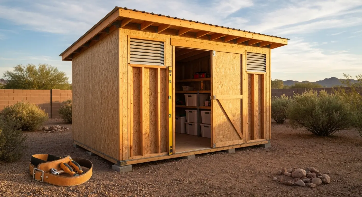 Backyard storage shed in San Tan Valley