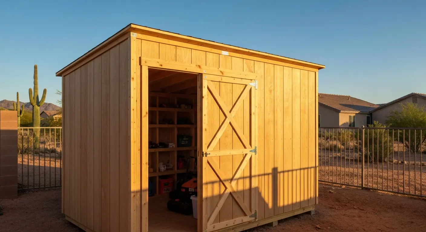 Storage shed in Florence backyard