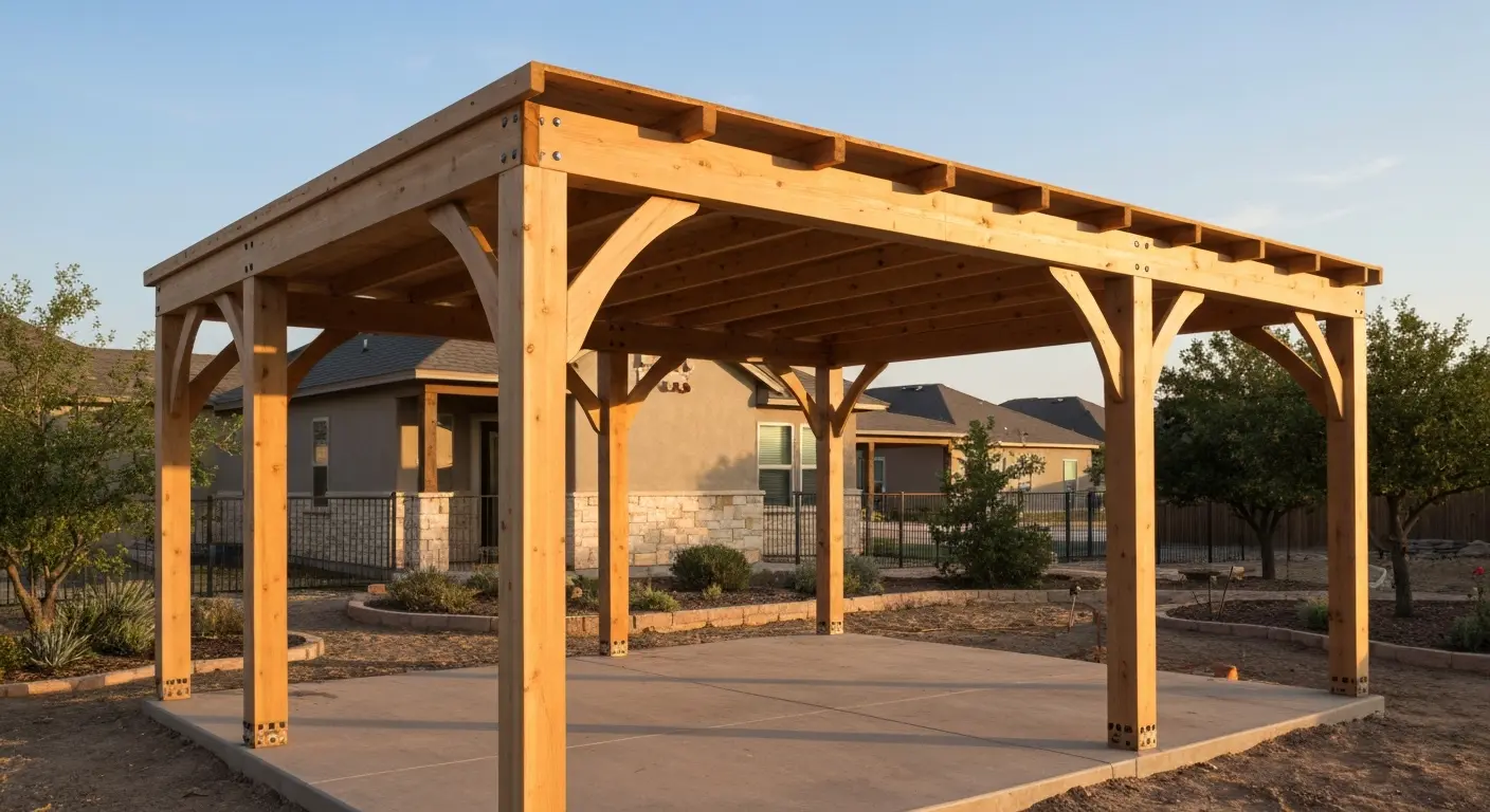 Backyard gazebo structure