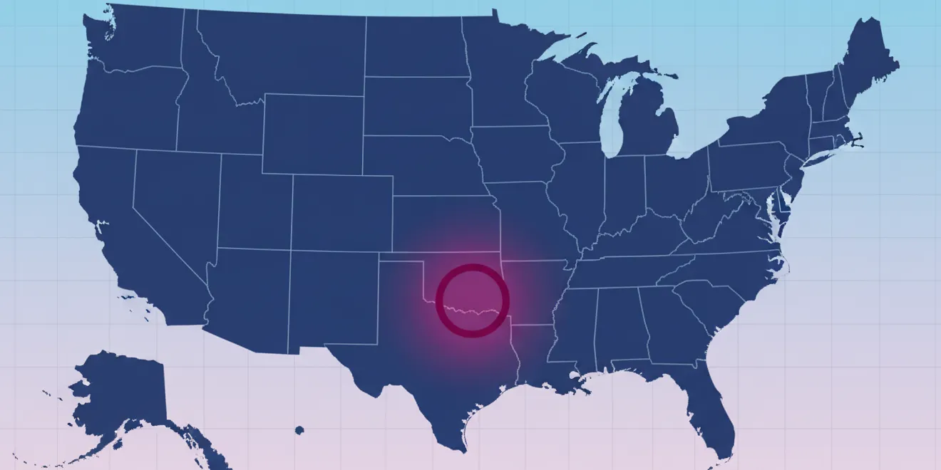 Service area visual centered on Broken Arrow, OK, remote operations, nationwide shipping
