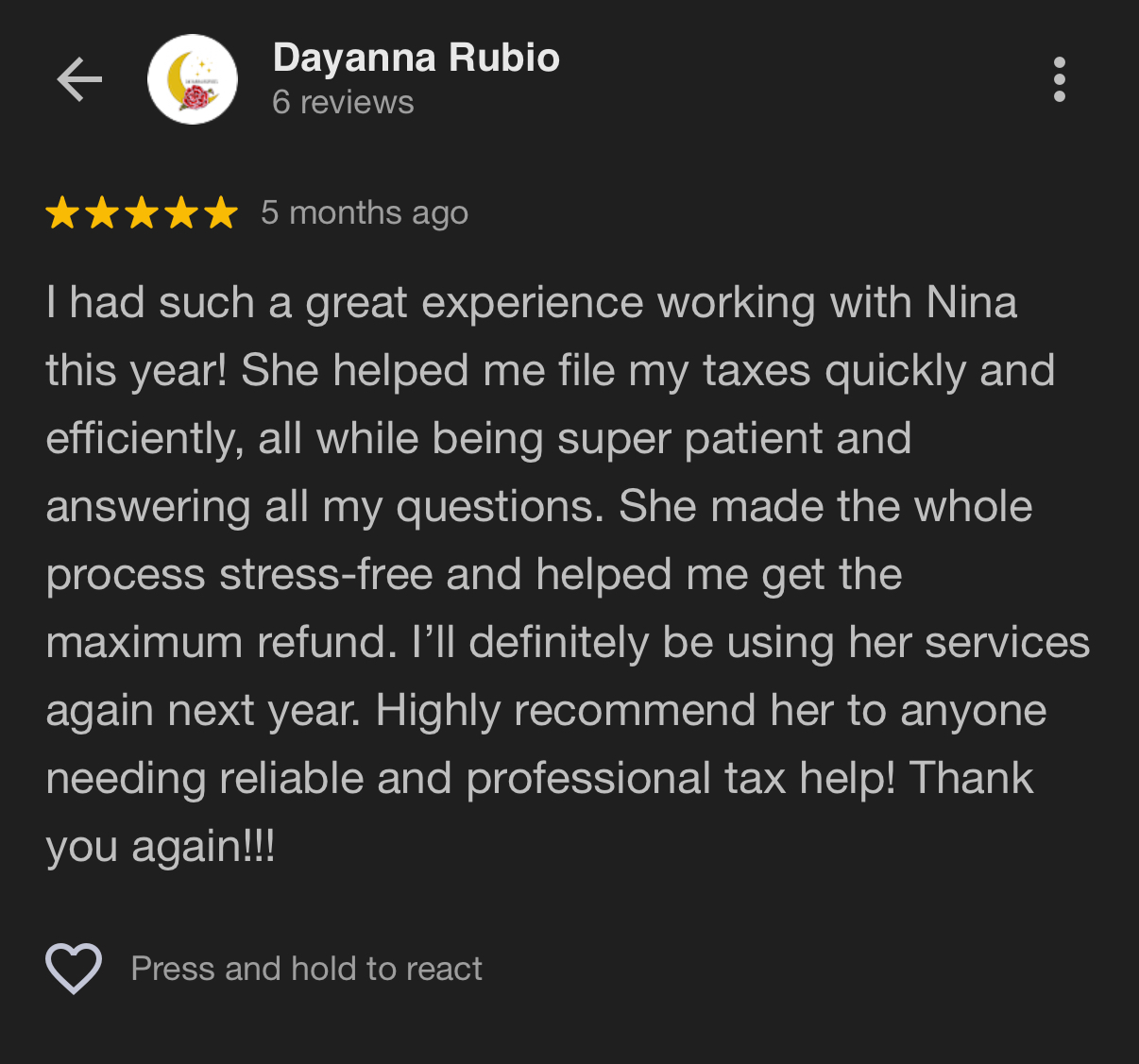 Client Testimonial 5