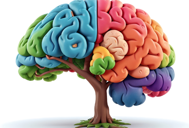 A brain illustration split into two sides — one lit up with a brief dopamine spark, the other fading into darkness — symbolizing the temporary “high” of achievement.