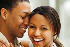 couple smiling together