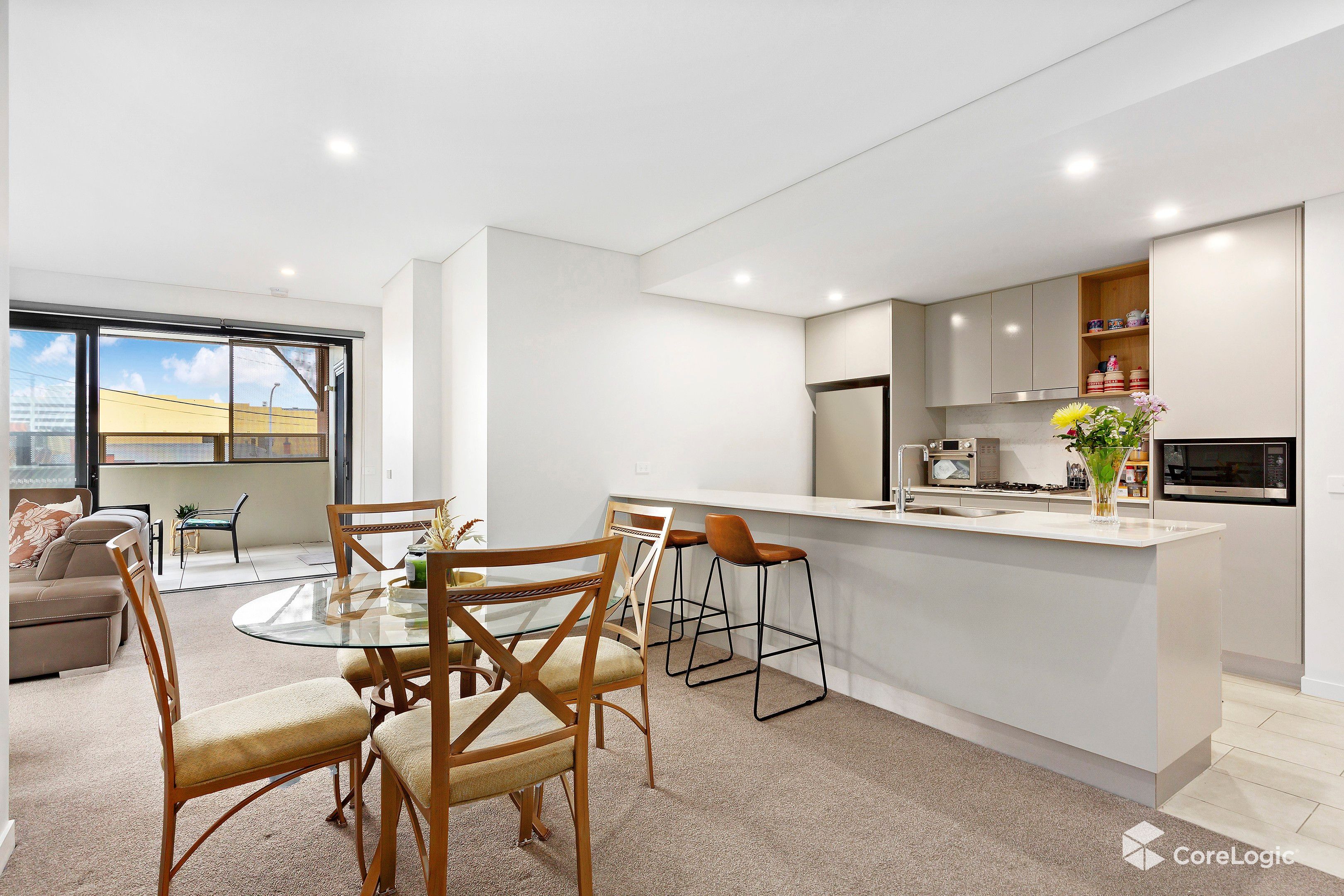 Gorgeous Open Plan Living Kitchen in Modern Apartment in Wollongong. Purchased by Heims Property Buyers