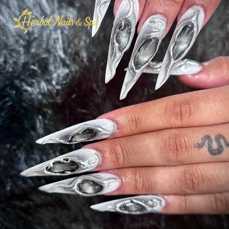 Custom nail design at our Chino Hills Pkwy salon