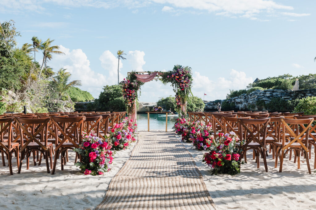 Beach Wedding Set up Xcaret