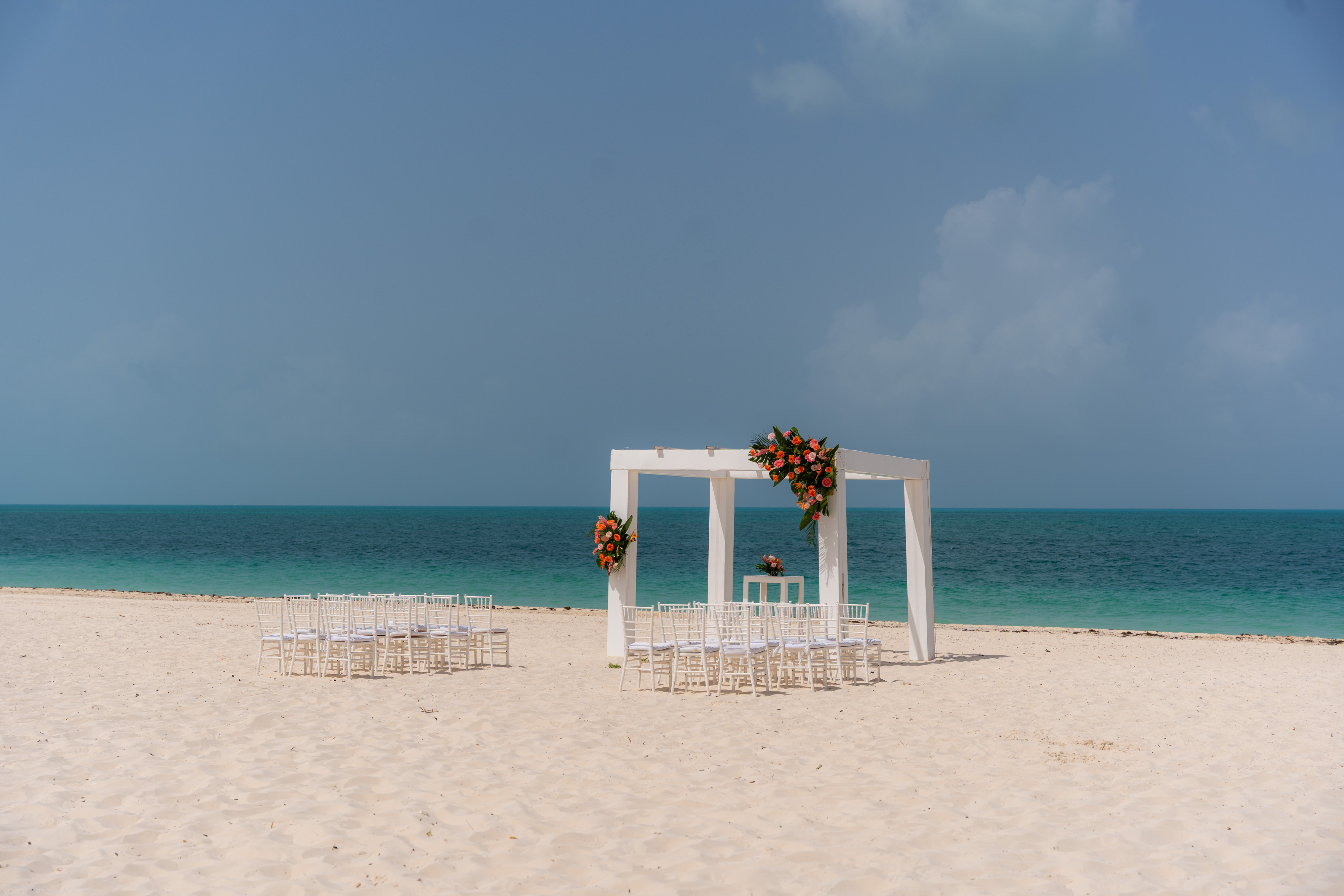 Beach Wedding Set up at Grand Palladium 