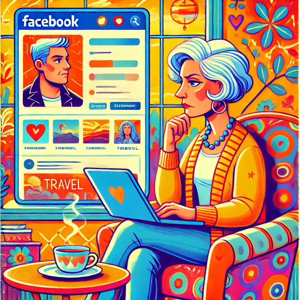 women traveling over 50 online travel research