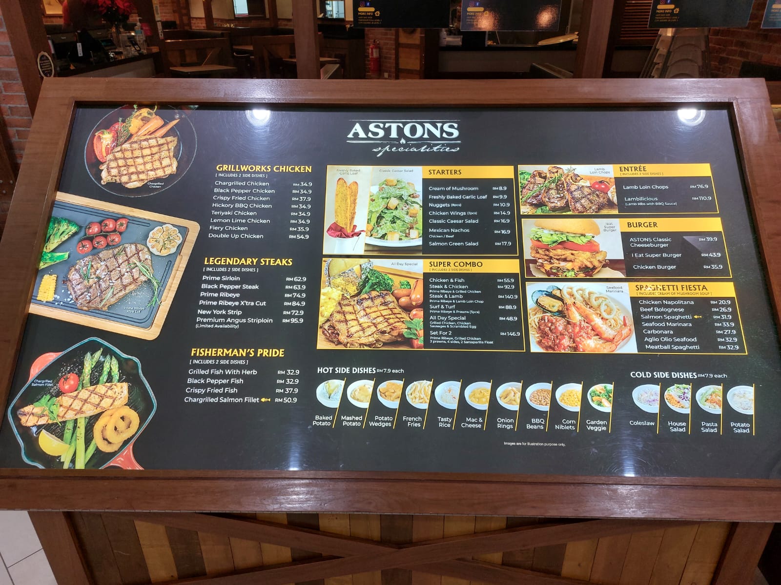 aston's menu