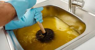 Clogged kitchen sink Clogged kitchen sink