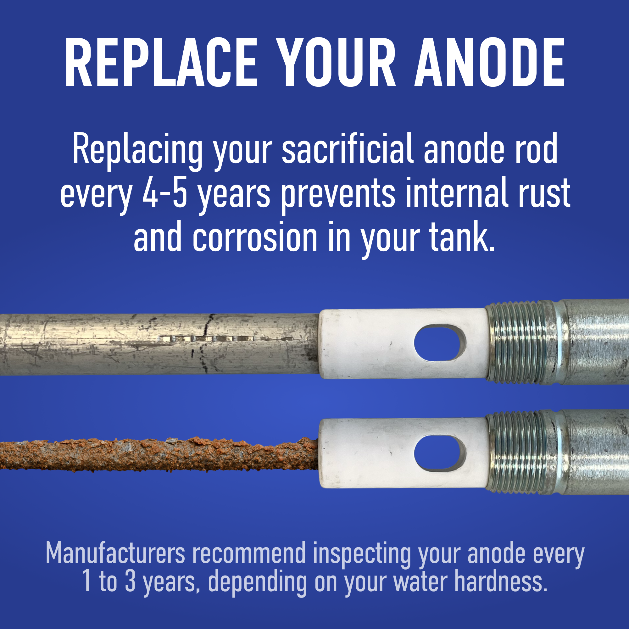 Anode rod, water heater, plumbing, plumber, hot water