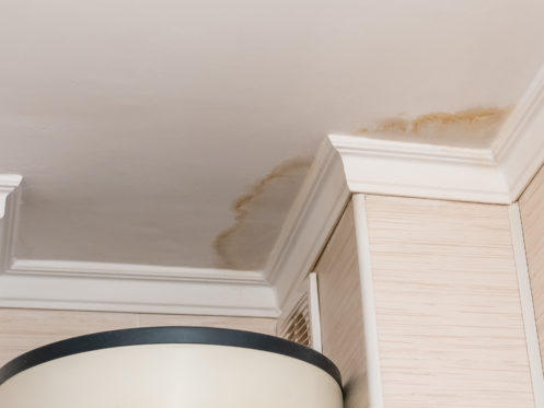 water damage due to undetected pipe leak