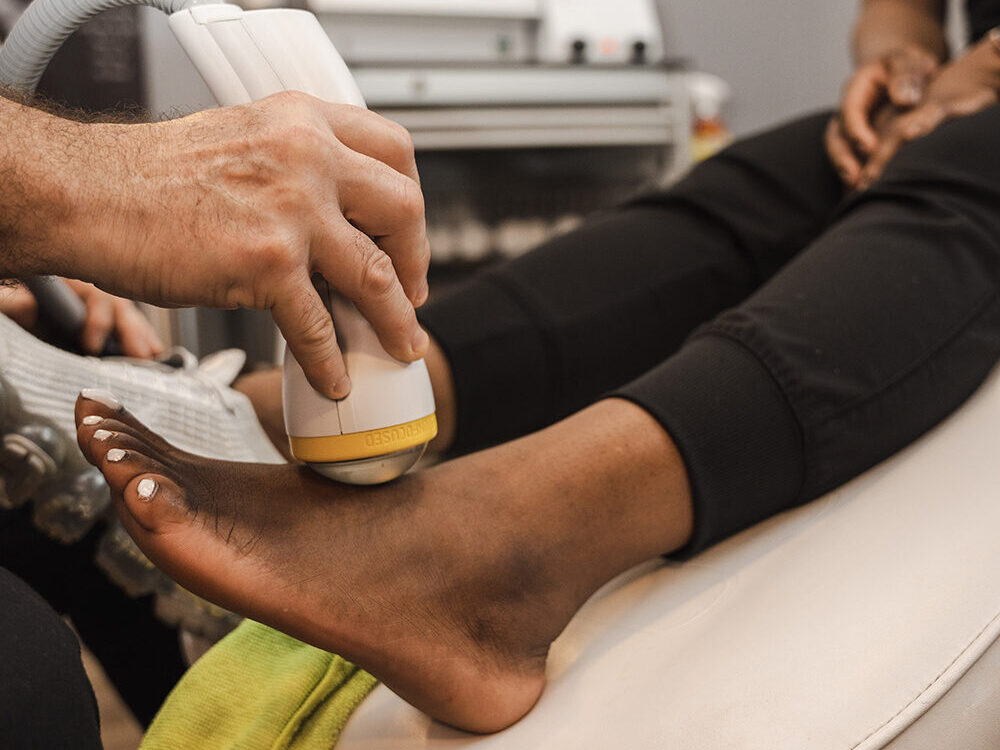 softwave on ankle softwave on ankle