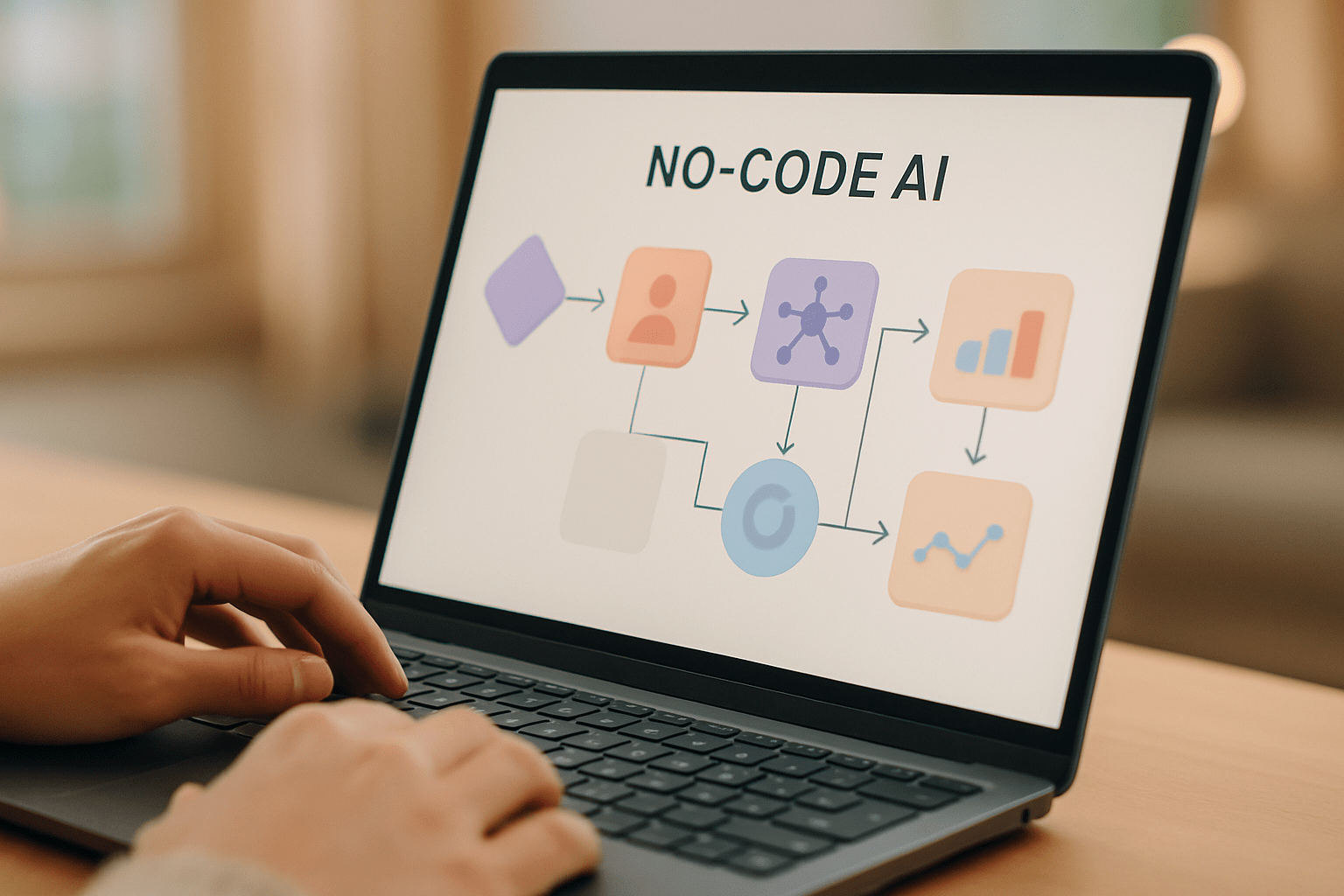 User setting up an AI tool using a plug-and-play platform without technical experience User setting up an AI tool using a plug-and-play platform without technical experience