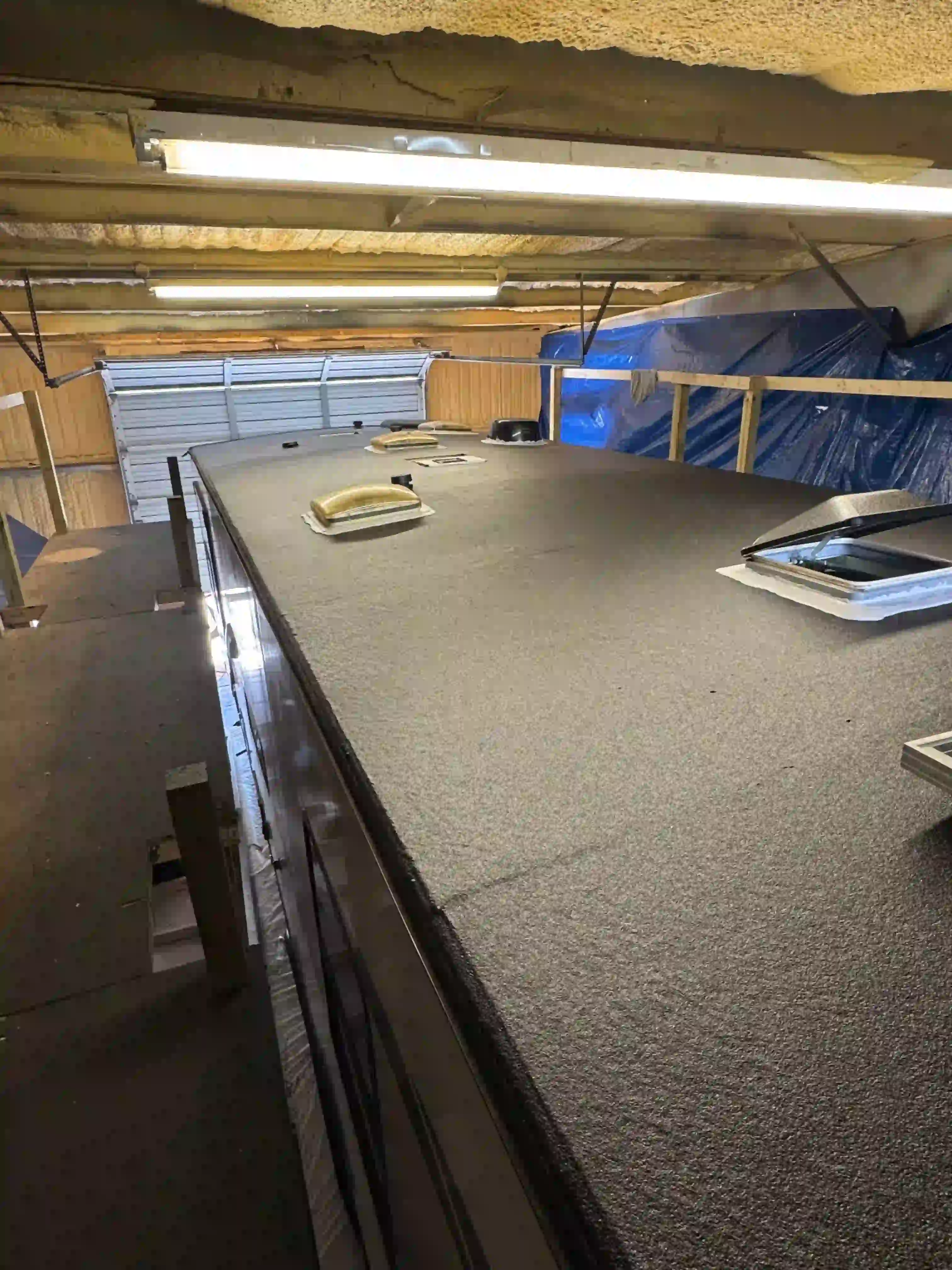 Top view of a coated RV