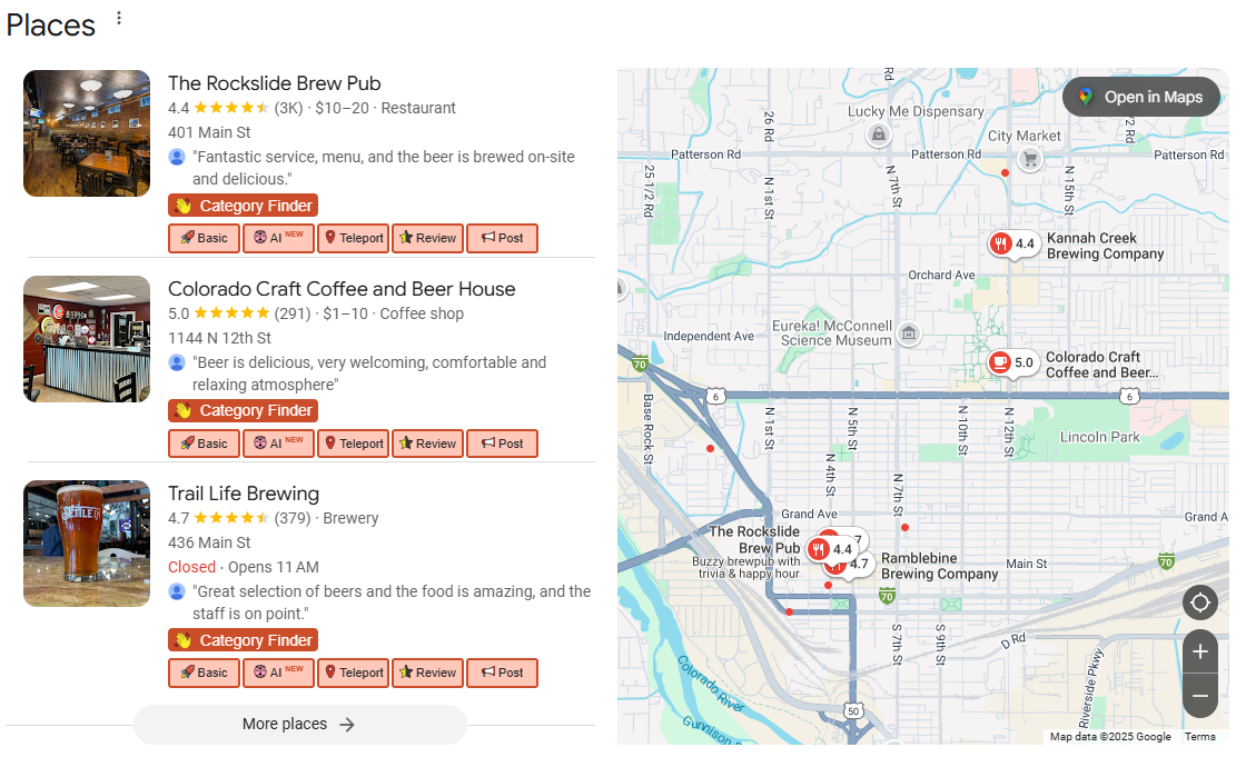 Google Map Pack Example Google Map Pack Example