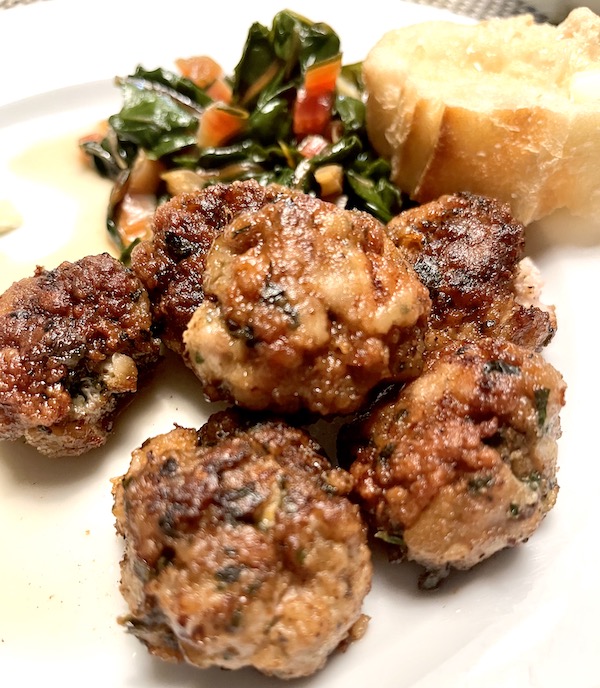 Healthy Recipe, Pork Meatballs with Lemon, Anchovies, and Herbs