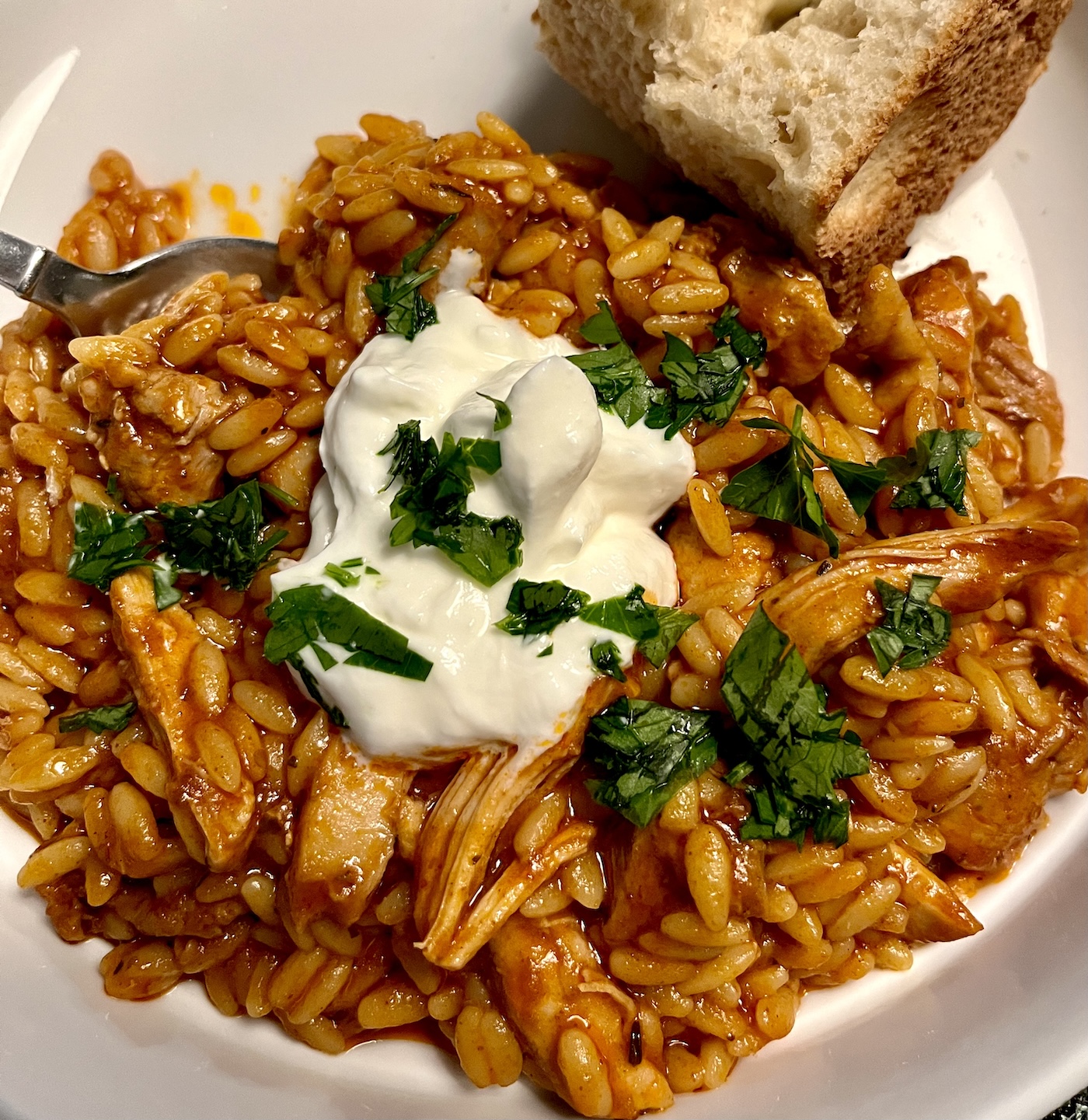 Healthy Senior Recipe: Caramelized Tomato and Orzo Chicken Stew