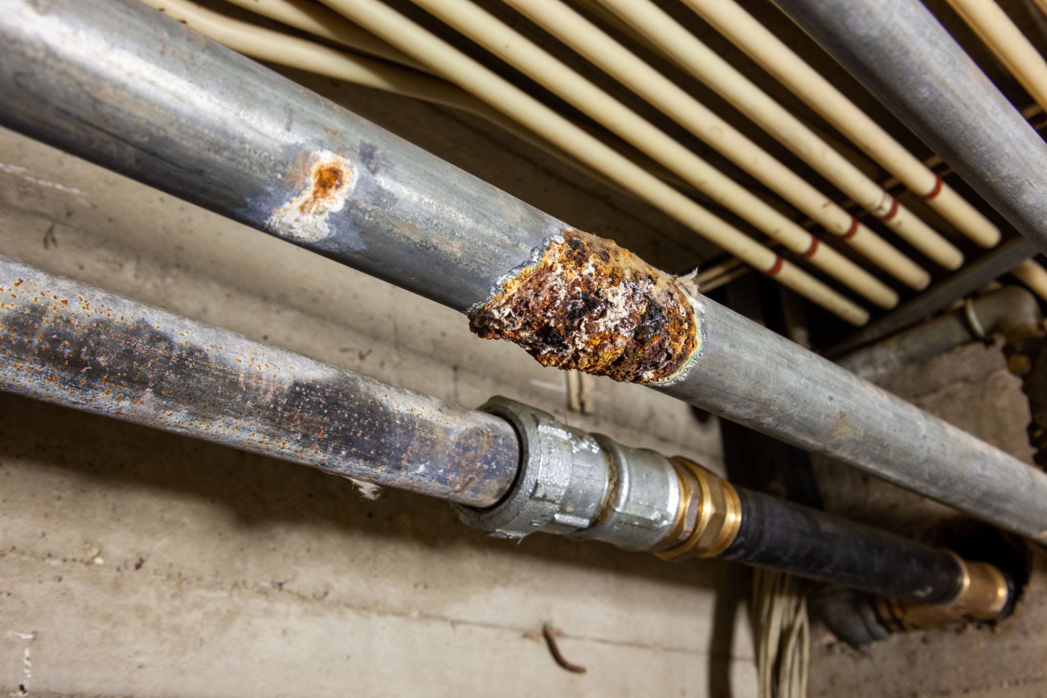 corroded pipe corroded pipe
