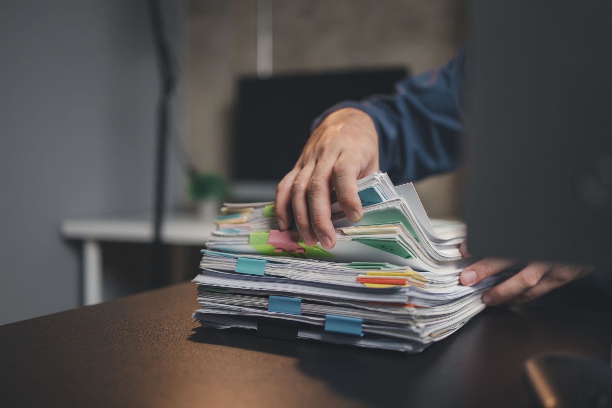handling paperwork