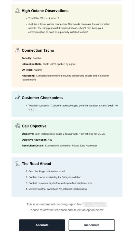 Call Guardian Coaching Report 2 Call Guardian Coaching Report 2