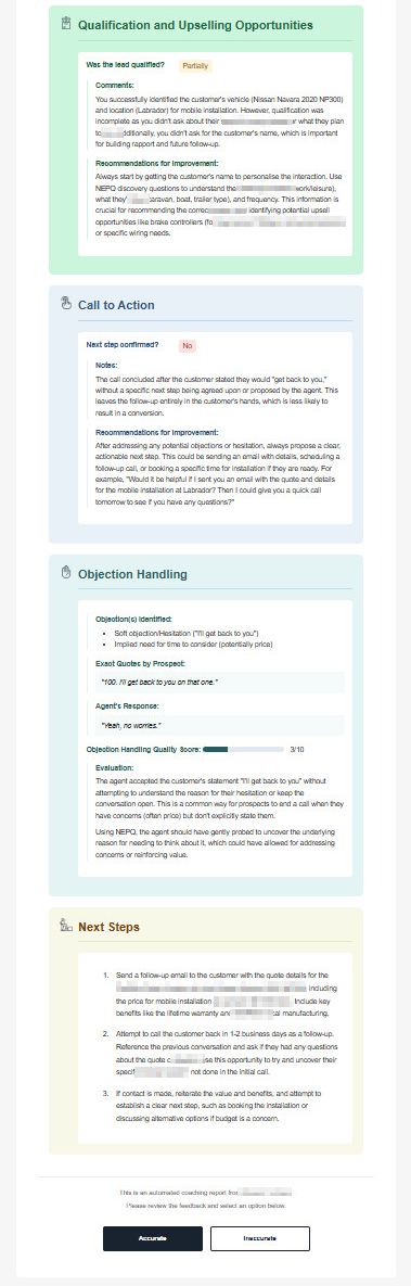 Call Guardian Coaching Report 2 Call Guardian Coaching Report 2