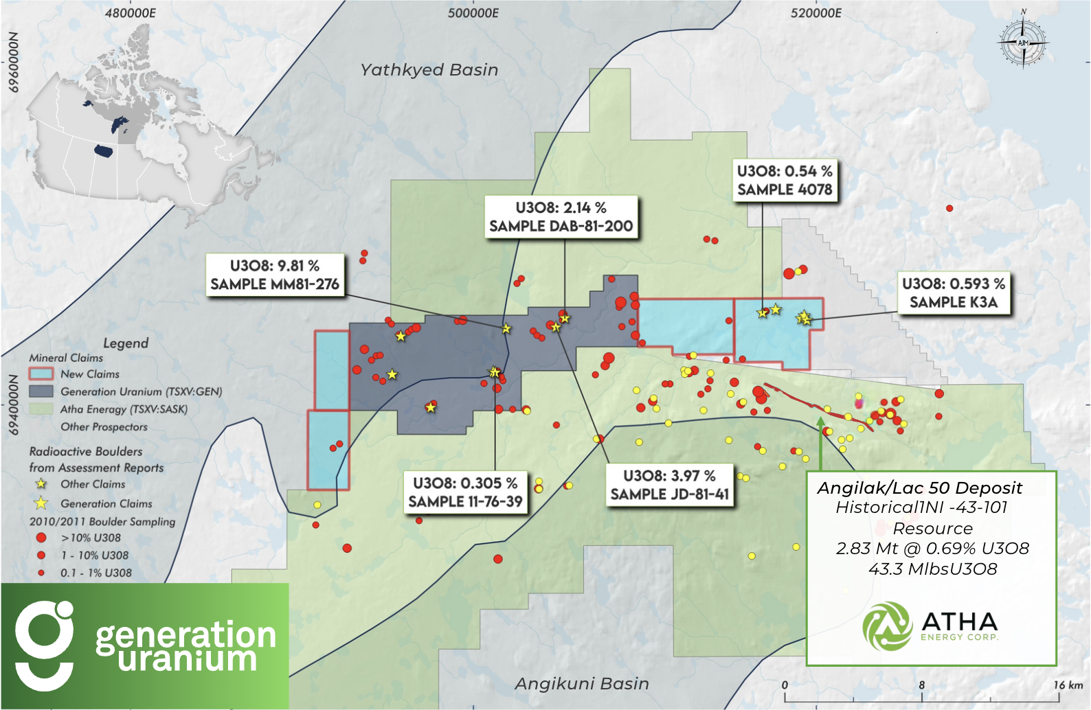 Generation Uranium Significantly Expands its Flagship Yath Uranium Project in Nunavut, Canada 