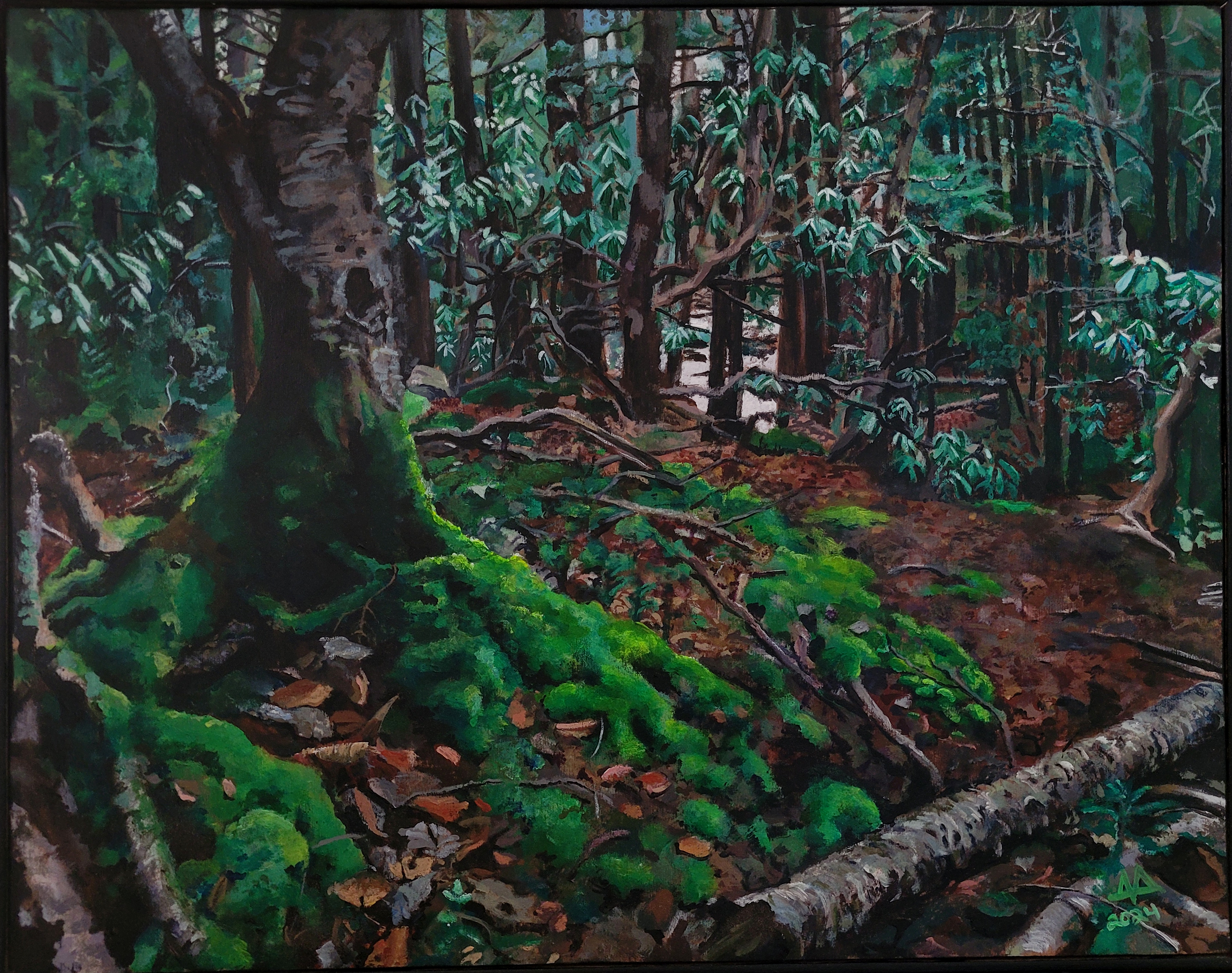 Blackwater Falls State Park  acrylic on wood panel  $400