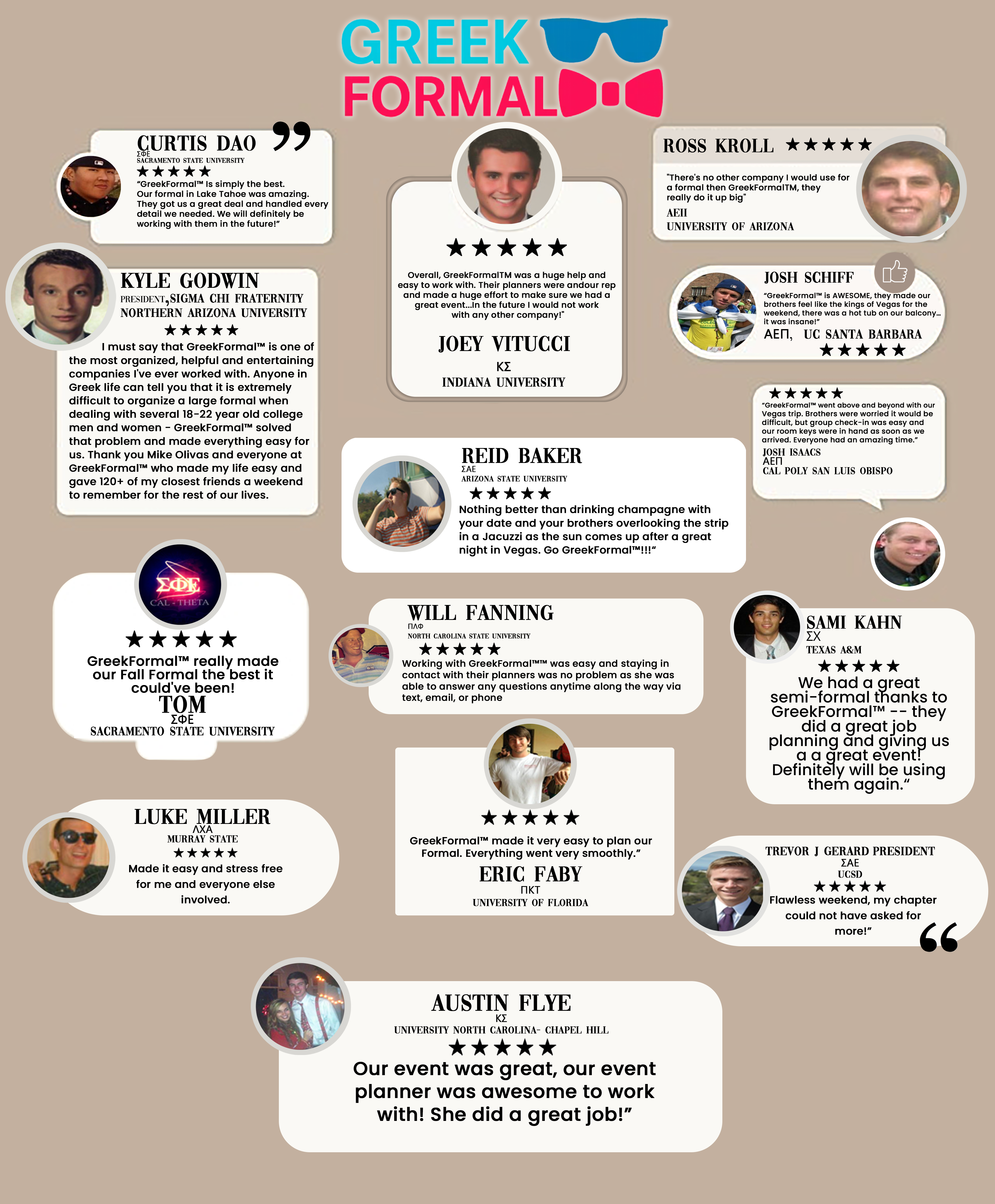 GreekFormal Testimonials