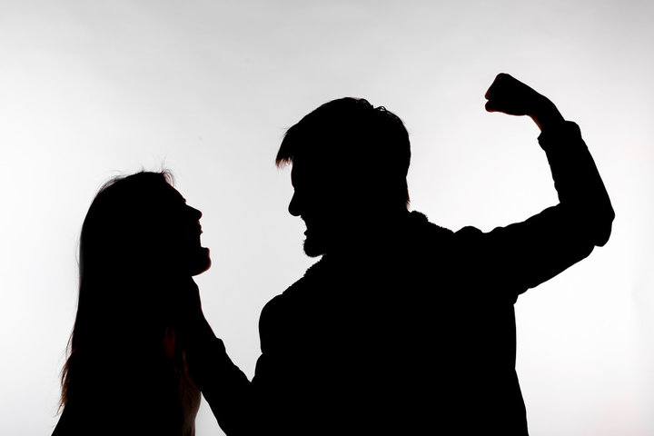 Silhouette of domestic violence representing prenatal emotional trauma and the origin of early emotional imprinting in divergent minds. Silhouette of domestic violence representing prenatal emotional trauma and the origin of early emotional imprinting in divergent minds.