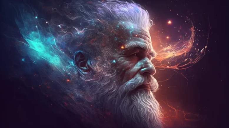 Digital art of a wise elder with cosmic energy flowing from his mind—symbolizing conscious creation, superconscious intelligence, and the awakening of systemized visionary power. Digital art of a wise elder with cosmic energy flowing from his mind—symbolizing conscious creation, superconscious intelligence, and the awakening of systemized visionary power.