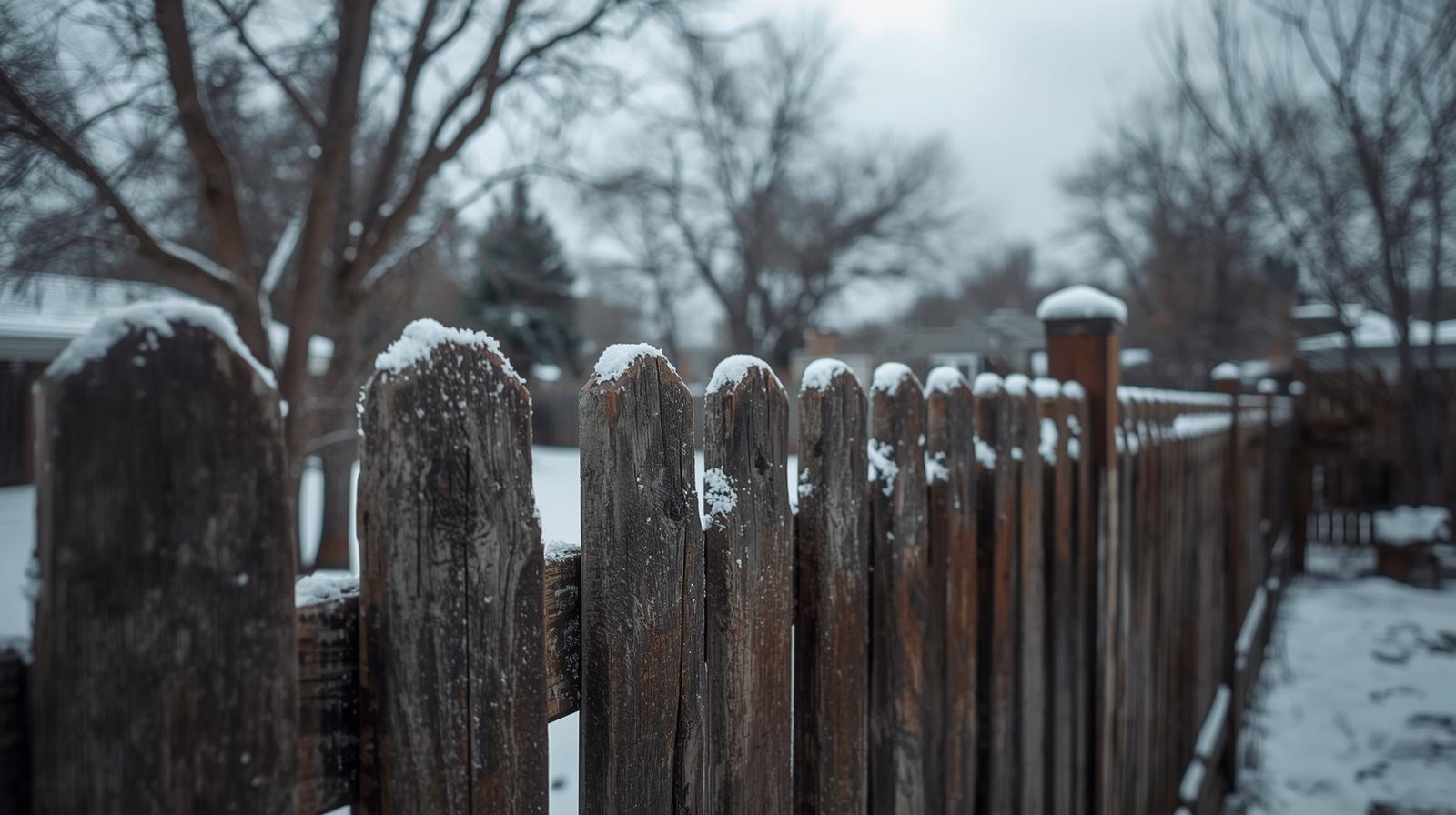Fence built to withstand snow and winter conditions at an Illinois home