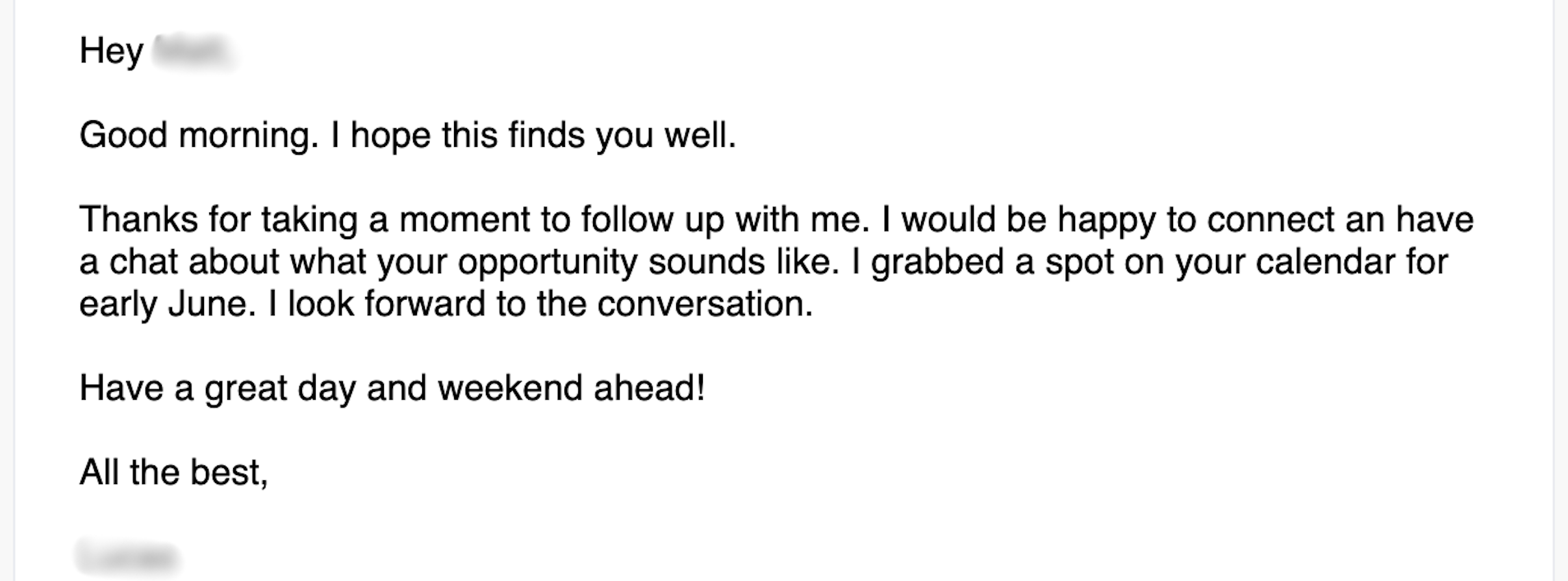 Real reply screenshot from cold outreach campaign